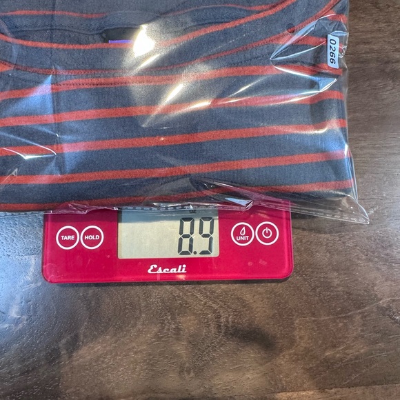 Patagonia Misty Meadow 3/4 Sleeve Tee - Gray and Orangey/Red Stripes, Med - Picture 15 of 15